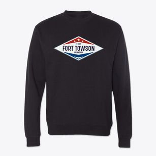 Fort Towson Oklahoma Diamond Star Crewneck Sweatshirt