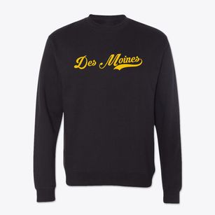 Des Moines Washington Vintage Team Crewneck Sweatshirt