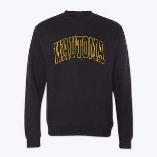 Wautoma Wisconsin Trendy Block Crewneck Sweatshirt