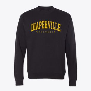 Diaperville Wisconsin Urban Vibe Crewneck Sweatshirt