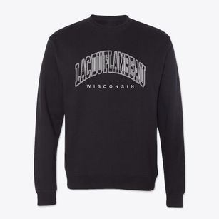 Lac Du Flambeau Wisconsin Inline Crewneck Sweatshirt
