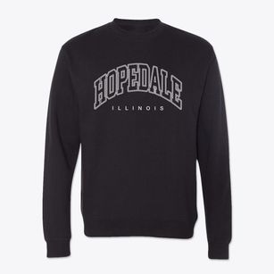 Hopedale Illinois Inline Crewneck Sweatshirt
