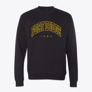 Fort Dodge Iowa Inline Crewneck Sweatshirt