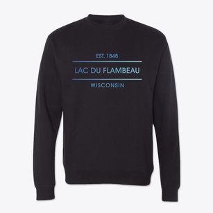 Lac Du Flambeau Wisconsin Horizon Crewneck Sweatshirt