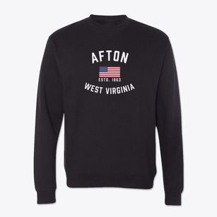Afton West Virginia Patriot Crewneck Sweatshirt