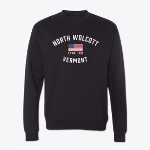 North Wolcott Vermont Patriot Crewneck Sweatshirt