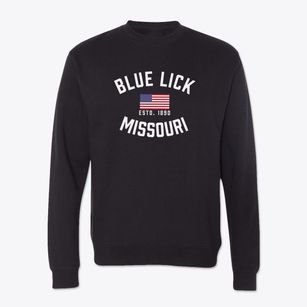 Blue Lick Missouri Patriot Crewneck Sweatshirt