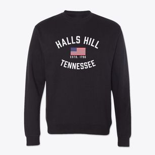 Halls Hill Tennessee Patriot Crewneck Sweatshirt