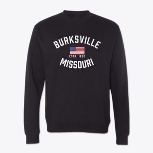 Burksville Missouri Patriot Crewneck Sweatshirt