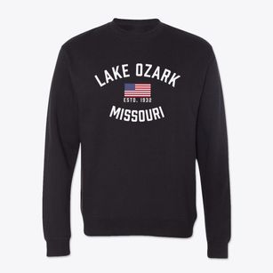 Lake Ozark Missouri Patriot Crewneck Sweatshirt
