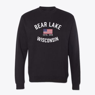 Bear Lake Wisconsin Patriot Crewneck Sweatshirt