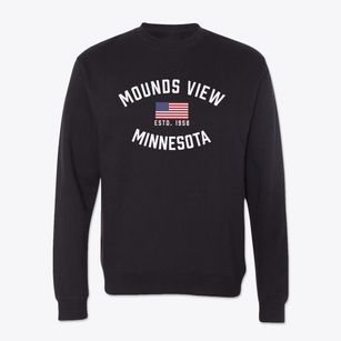 Mounds View Minnesota Patriot Crewneck Sweatshirt