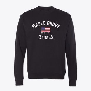 Maple Grove Illinois Patriot Crewneck Sweatshirt