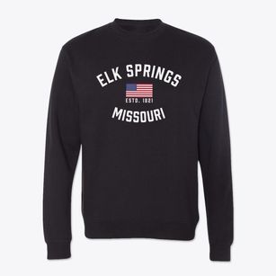 Elk Springs Missouri Patriot Crewneck Sweatshirt