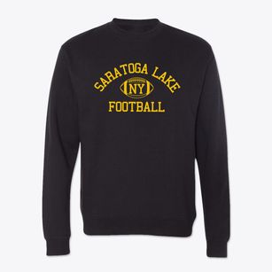 Saratoga Lake New York Football Crewneck Sweatshirt