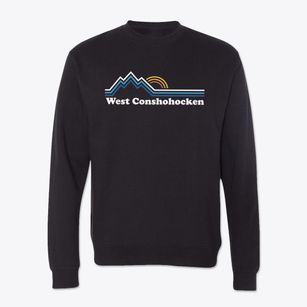 West Conshohocken Pennsylvania Mountain View Crewneck Sweatshirt