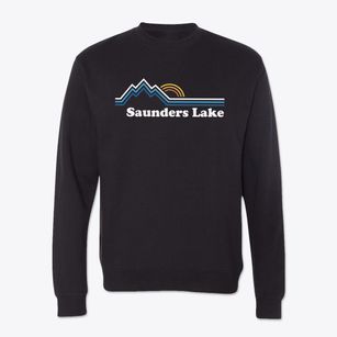 Saunders Lake Oregon Mountain View Crewneck Sweatshirt