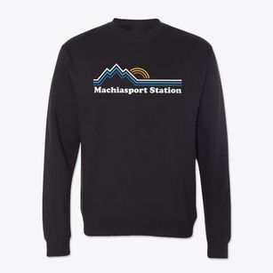 Machiasport Station Maine Mountain View Crewneck Sweatshirt