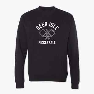 Deer Isle Maine Pickleball Crewneck Sweatshirt