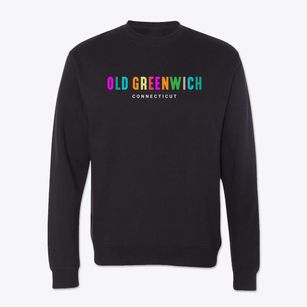 Old Greenwich Connecticut Color Pop Crewneck Sweatshirt