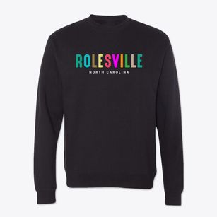 Rolesville North Carolina Color Pop Crewneck Sweatshirt