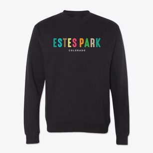 Estes Park Colorado Color Pop Crewneck Sweatshirt