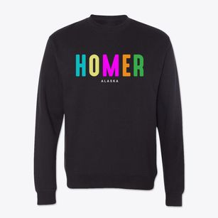 Homer Alaska Color Pop Crewneck Sweatshirt