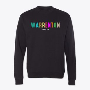 Warrenton Oregon Color Pop Crewneck Sweatshirt