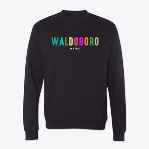 Waldoboro Maine Color Pop Crewneck Sweatshirt