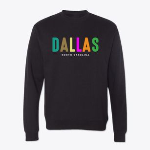 Dallas North Carolina Color Pop Crewneck Sweatshirt