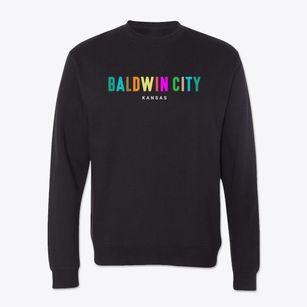 Baldwin City Kansas Color Pop Crewneck Sweatshirt