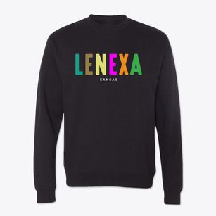 Lenexa Kansas Color Pop Crewneck Sweatshirt