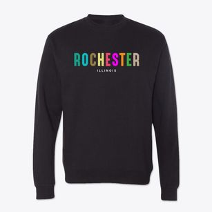 Rochester Illinois Color Pop Crewneck Sweatshirt