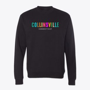 Collinsville Connecticut Color Pop Crewneck Sweatshirt