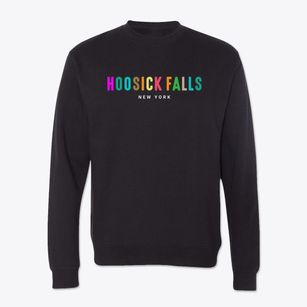 Hoosick Falls New York Color Pop Crewneck Sweatshirt