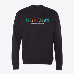 Provincetown Massachusetts Color Pop Crewneck Sweatshirt
