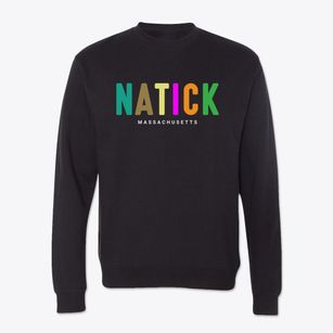 Natick Massachusetts Color Pop Crewneck Sweatshirt