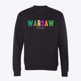 Warsaw Missouri Color Pop Crewneck Sweatshirt