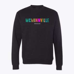 Mcminnville Oregon Color Pop Crewneck Sweatshirt