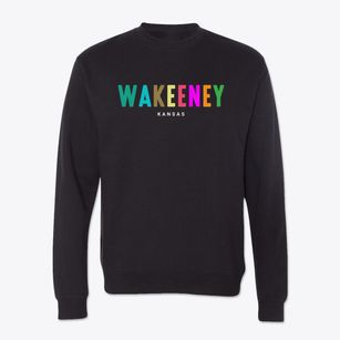 Wakeeney Kansas Color Pop Crewneck Sweatshirt