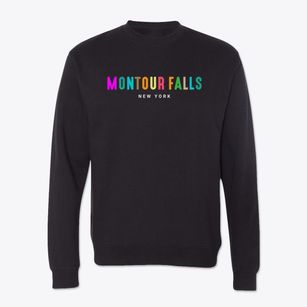 Montour Falls New York Color Pop Crewneck Sweatshirt