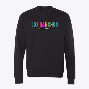 Los Ranchos California Color Pop Crewneck Sweatshirt
