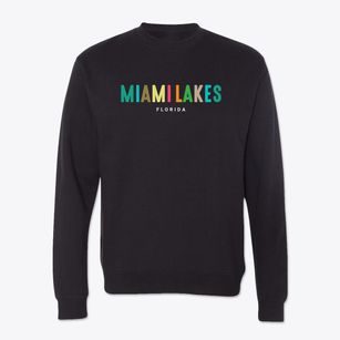Miami Lakes Florida Color Pop Crewneck Sweatshirt