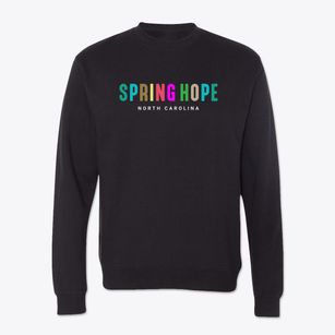 Spring Hope North Carolina Color Pop Crewneck Sweatshirt