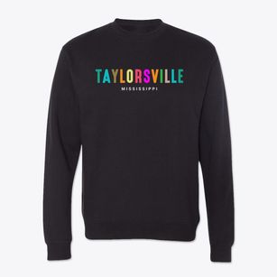 Taylorsville Mississippi Color Pop Crewneck Sweatshirt