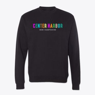 Center Harbor New Hampshire Color Pop Crewneck Sweatshirt