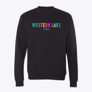 Western Lake Texas Color Pop Crewneck Sweatshirt
