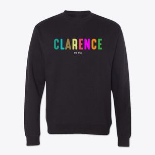 Clarence Iowa Color Pop Crewneck Sweatshirt