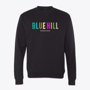 Blue Hill Nebraska Color Pop Crewneck Sweatshirt