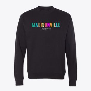 Madisonville Louisiana Color Pop Crewneck Sweatshirt